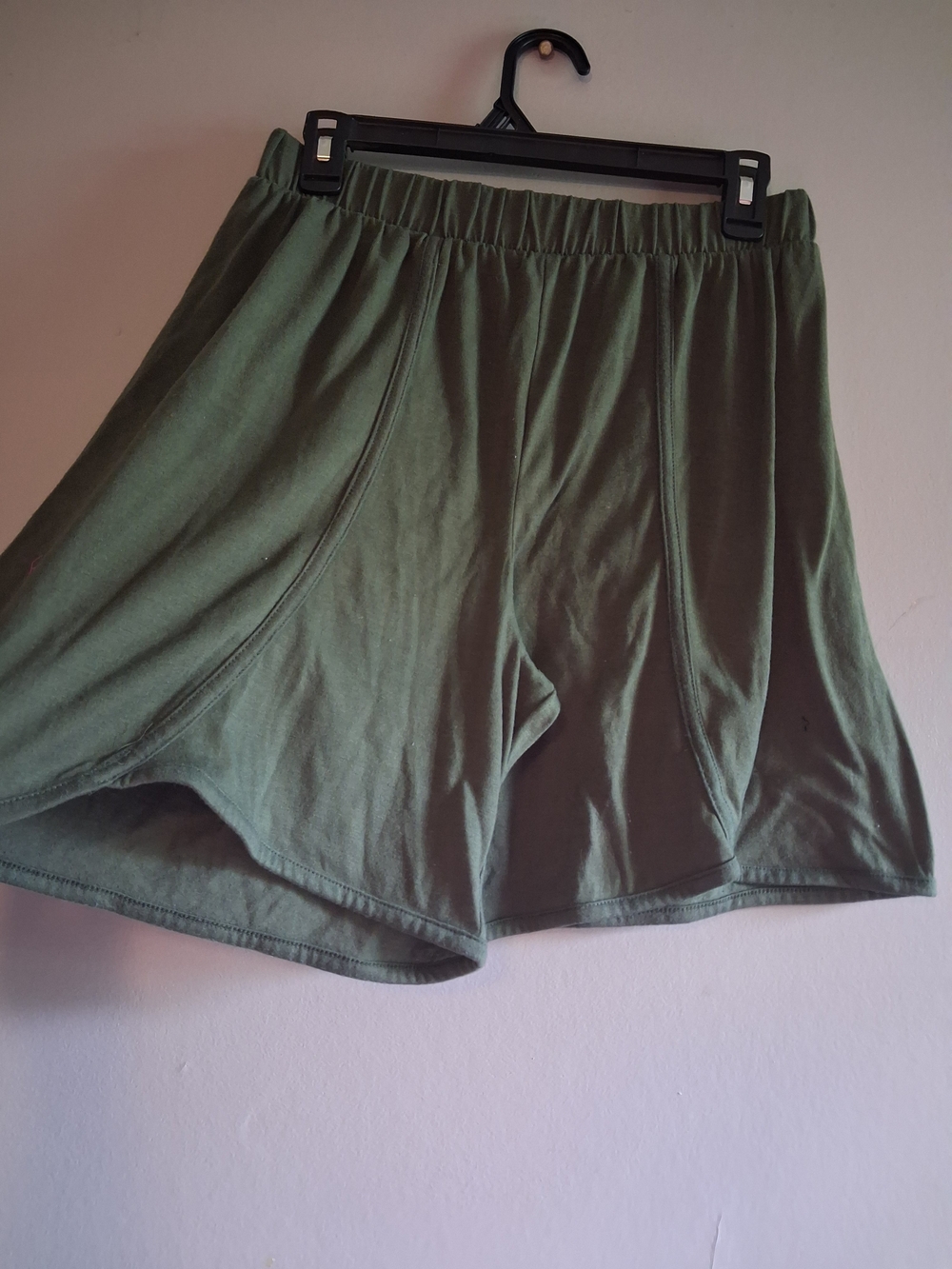 (3 For $12) High-Rise Olive Athletic Shorts with Elastic Waistband